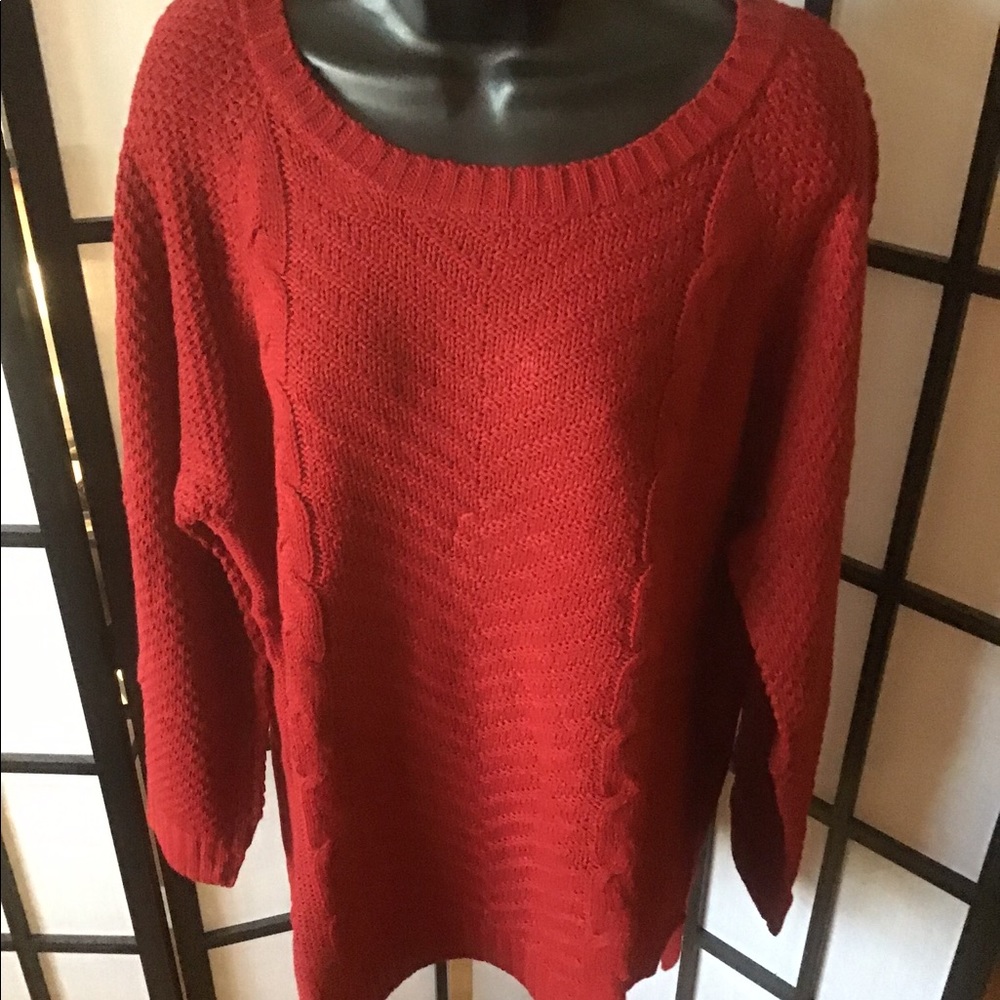 Notations Long sleeve mix stitch sweater